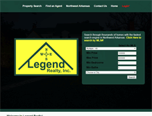 Tablet Screenshot of legendrealty.com